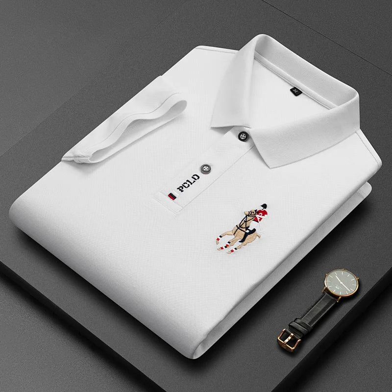Emil™ | Poloshirt med brodert ryttermotiv – Klassisk & sporty