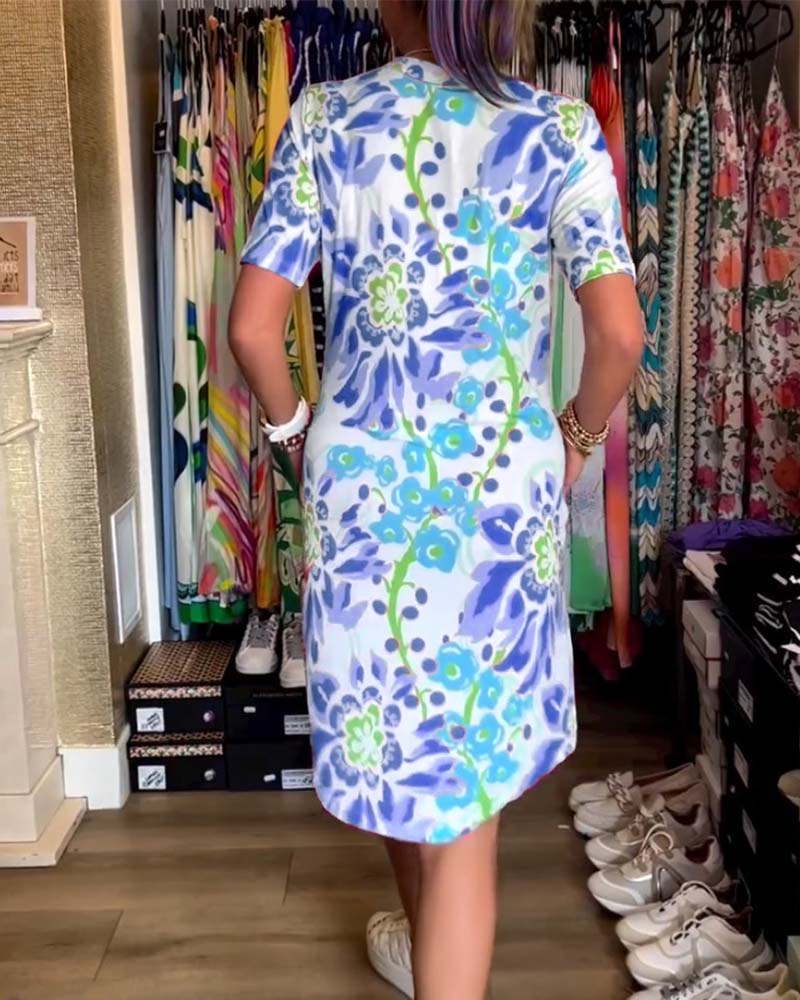 BellaBreeze™ | Fargerik Sommerkjole i Ledig Snitt