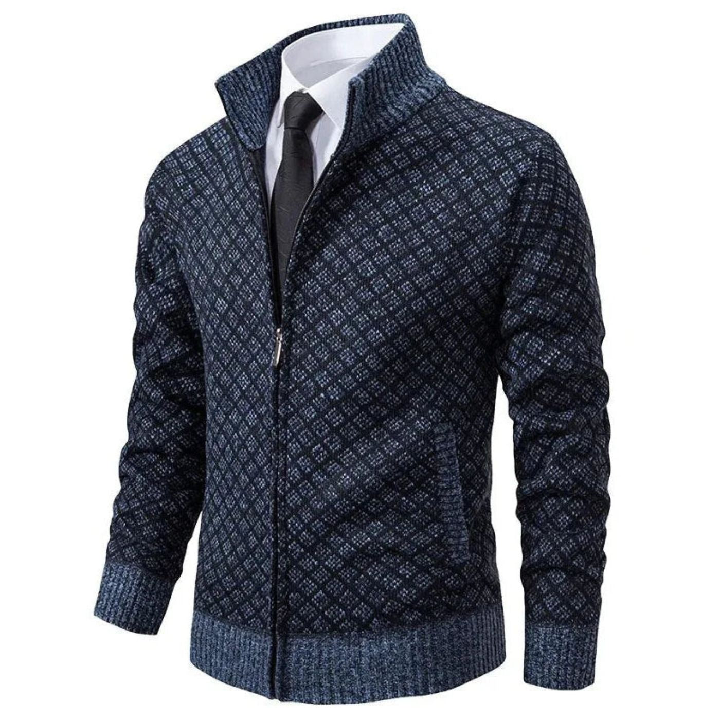 DapperKnit™ | Elegant strikkejakke med glidelås