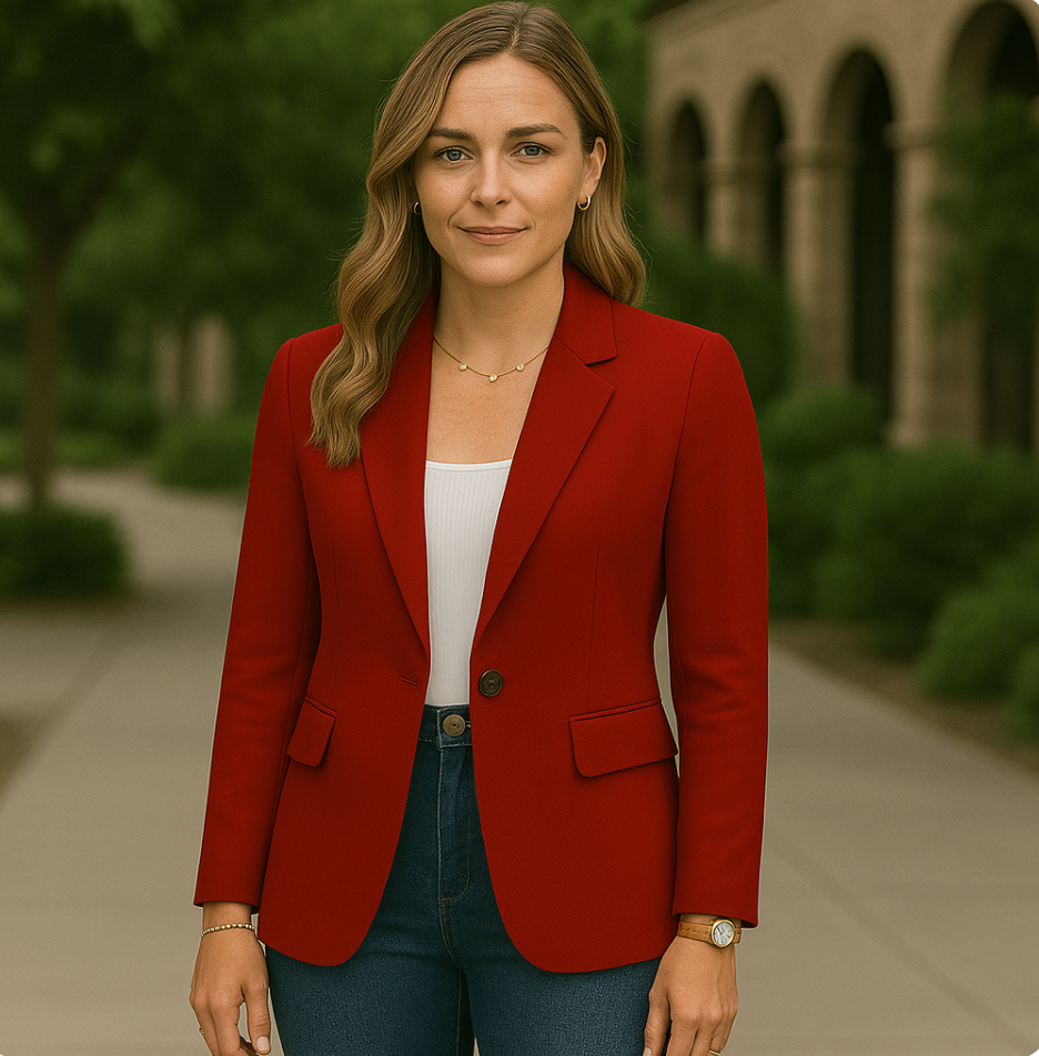 EleganzLine™ | Figursydd Dameblazer i Bomullsblanding