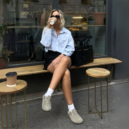 Milo™ | Veganske sandaler med semsket finish