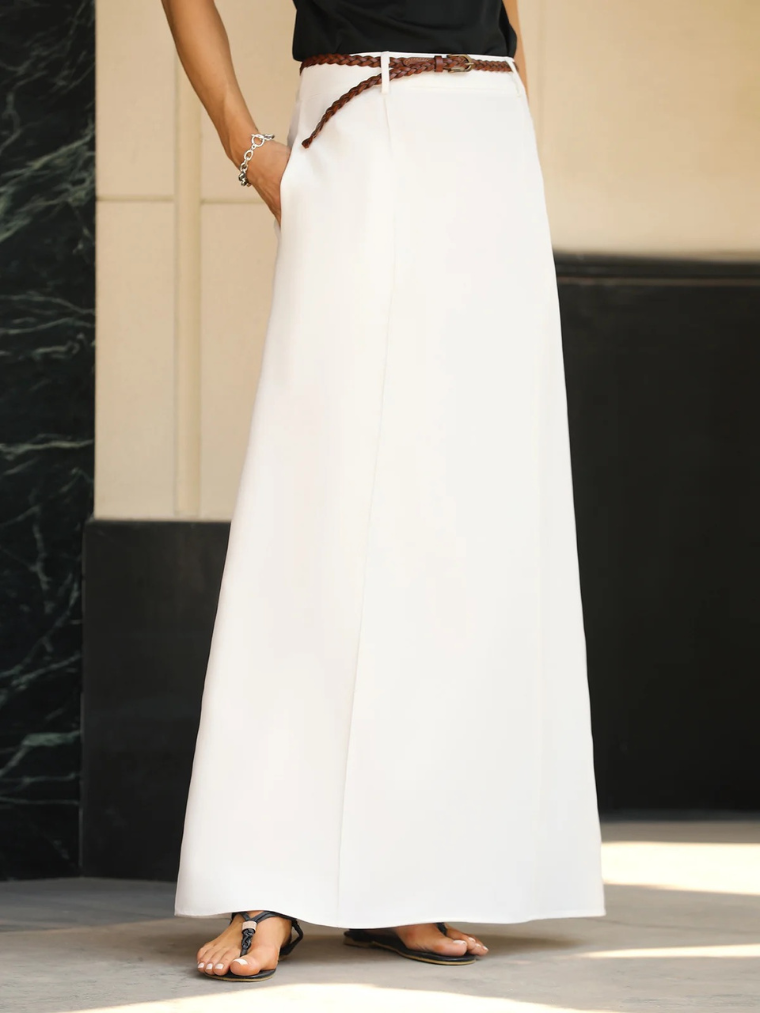 LunaGrace™ | Elegant Maxi Skjørt med Høyt Liv