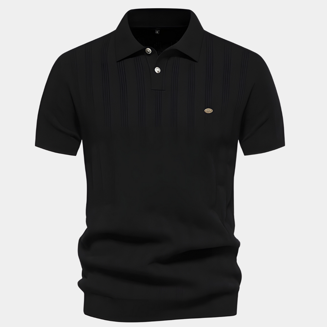 Nikolai™ | Poloshirt med ton-i-ton striper – Elegant & tidløs