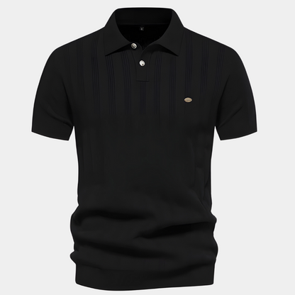 Nikolai™ | Poloshirt med ton-i-ton striper – Elegant & tidløs