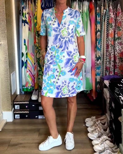 BellaBreeze™ | Fargerik Sommerkjole i Ledig Snitt
