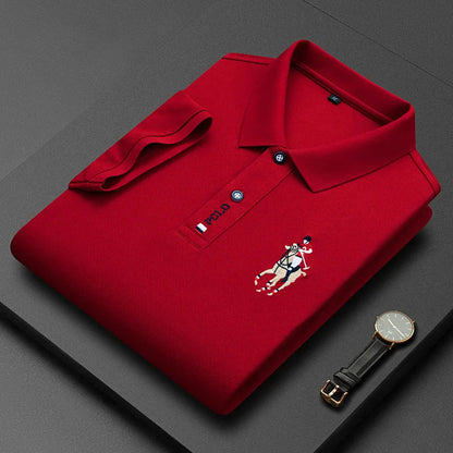 Emil™ | Poloshirt med brodert ryttermotiv – Klassisk & sporty