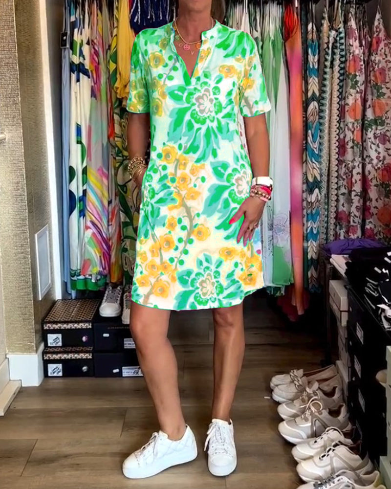 BellaBreeze™ | Fargerik Sommerkjole i Ledig Snitt