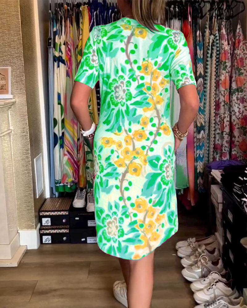 BellaBreeze™ | Fargerik Sommerkjole i Ledig Snitt
