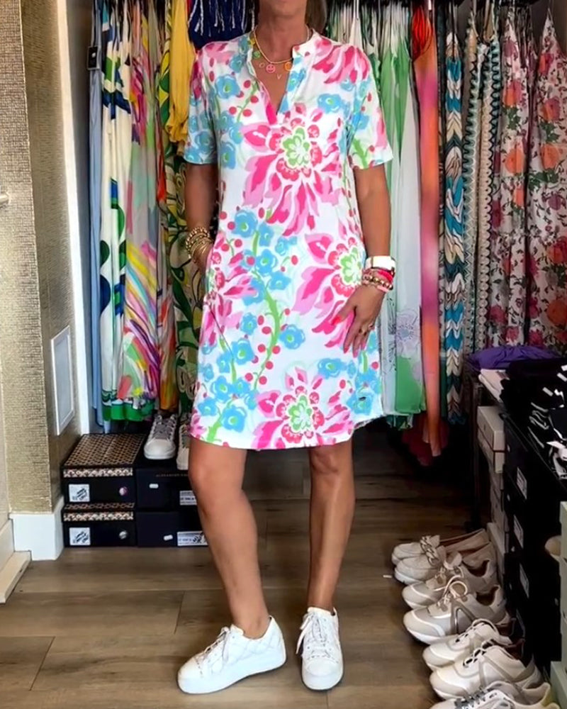 BellaBreeze™ | Fargerik Sommerkjole i Ledig Snitt
