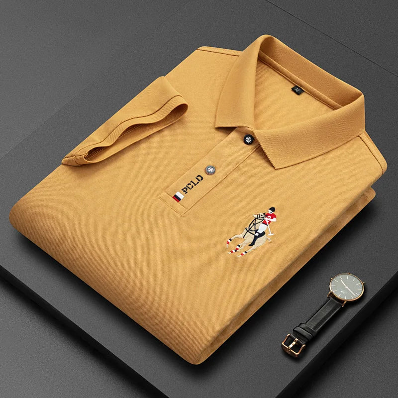 Emil™ | Poloshirt med brodert ryttermotiv – Klassisk & sporty