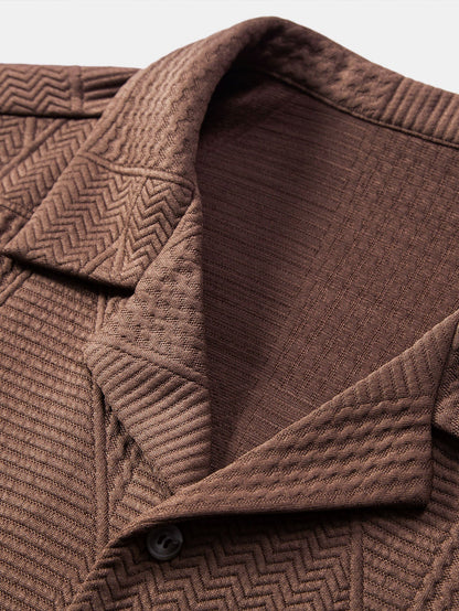 Morten™ | Geometrisk kortermet skjorte