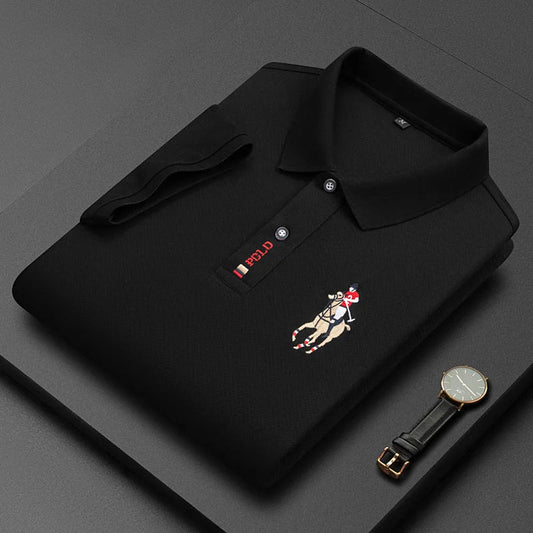 Emil™ | Poloshirt med brodert ryttermotiv – Klassisk & sporty
