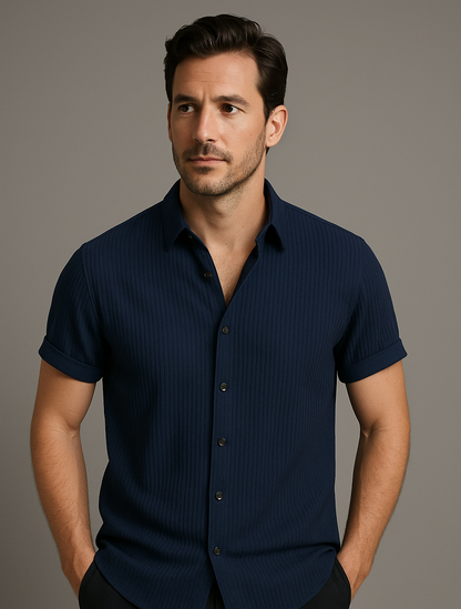 Odin™ | Muscle fit poloshirt med struktur og eleganse