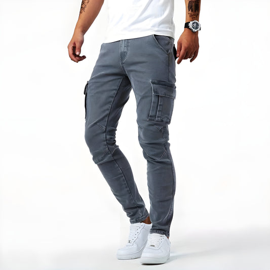 Eirik™ | Cargobukse i stretchdenim (1+1 GRATIS)