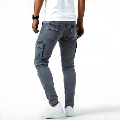 Eirik™ | Cargobukse i stretchdenim (1+1 GRATIS)