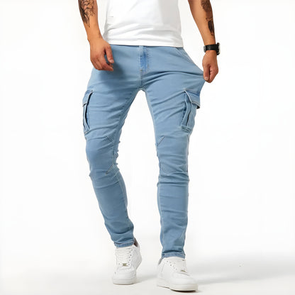 Eirik™ | Cargobukse i stretchdenim (1+1 GRATIS)