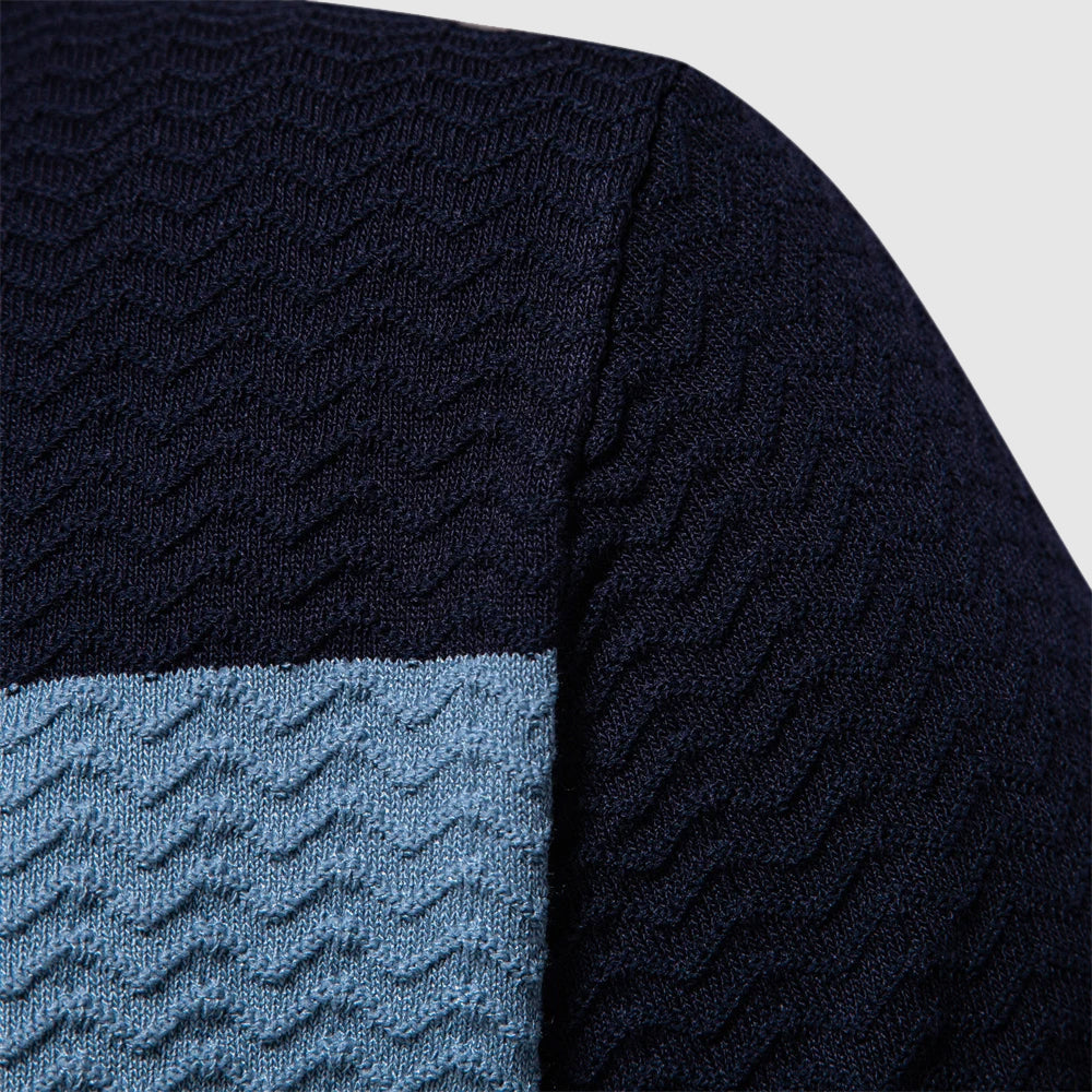 ZippWave™ | Gestreiftes Polohemd mit Reißverschluss