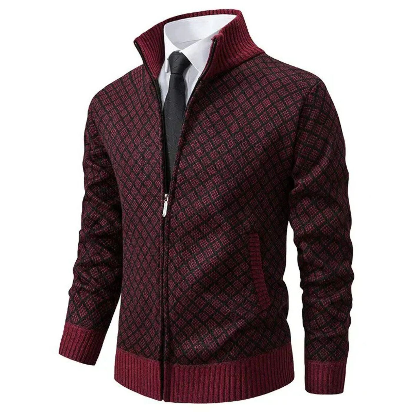 DapperKnit™ | Elegant strikkejakke med glidelås