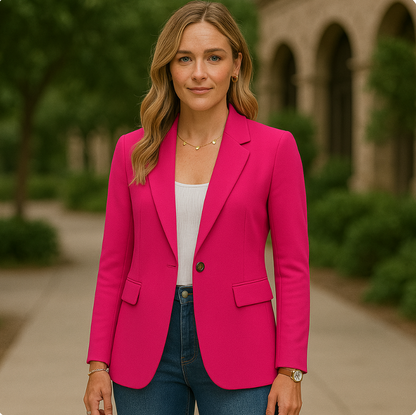 EleganzLine™ | Figursydd Dameblazer i Bomullsblanding