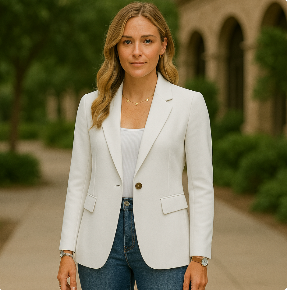 EleganzLine™ | Figursydd Dameblazer i Bomullsblanding