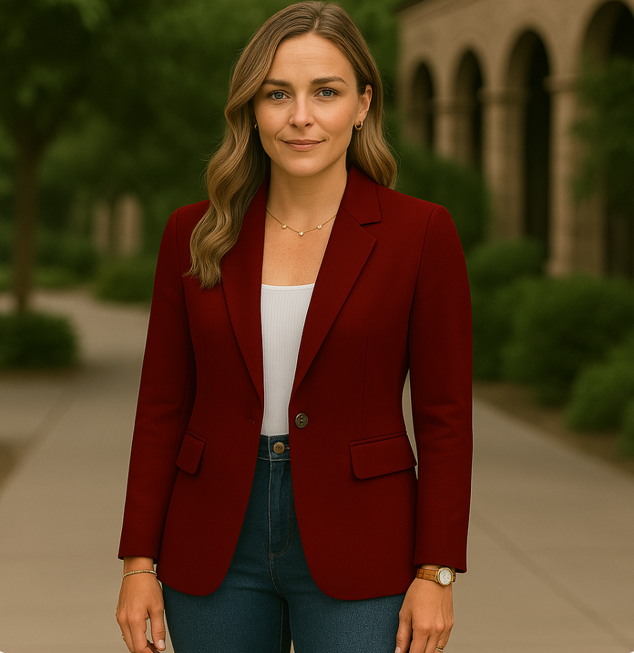 EleganzLine™ | Figursydd Dameblazer i Bomullsblanding