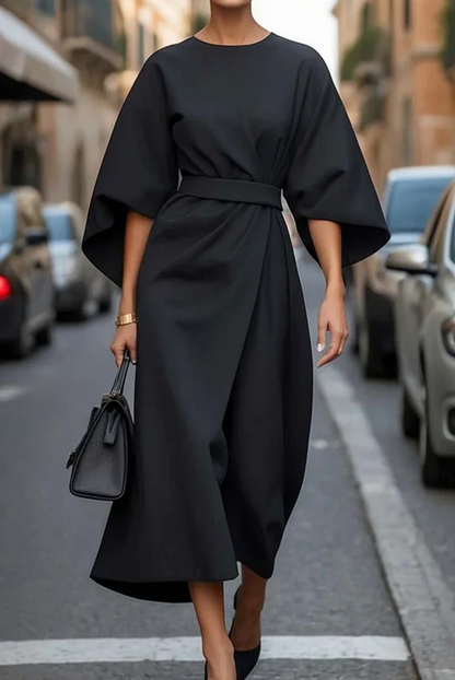 Sonia | Elegant kjole med lanterneermer og belte