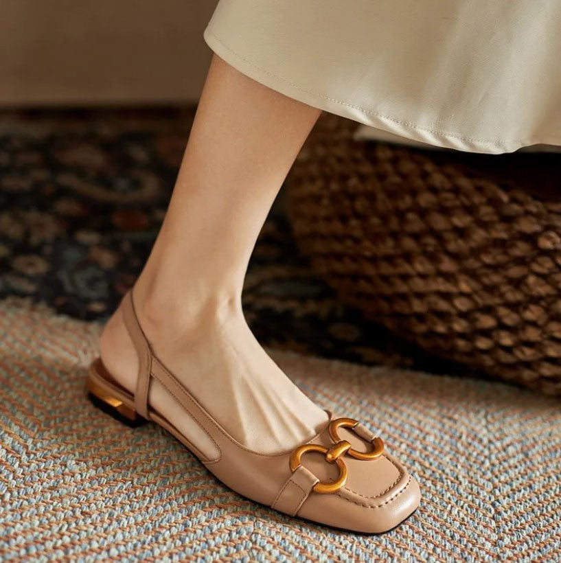 ÉléganceBleu™ | Klassiske slingback-loafers