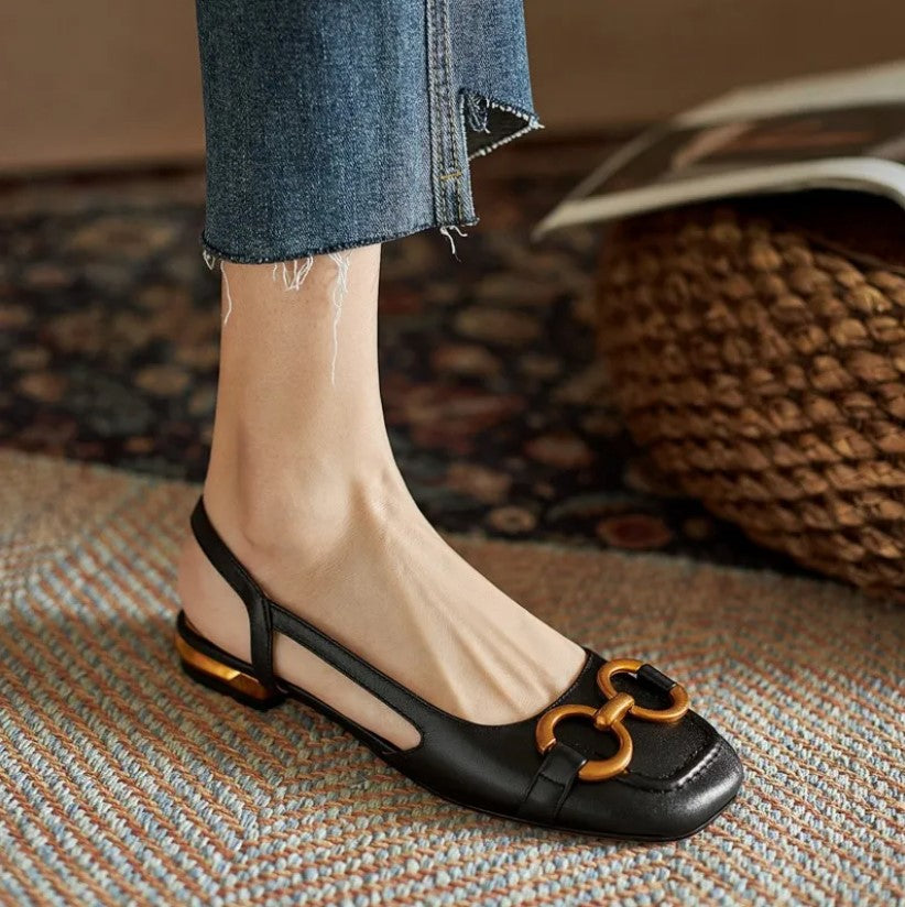 ÉléganceBleu™ | Klassiske slingback-loafers