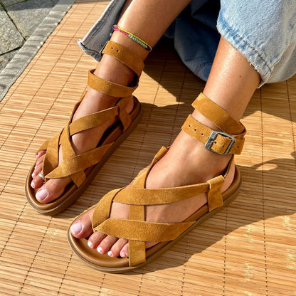 Alizée™ | Ankelspenne-sandaler i skinn for dame