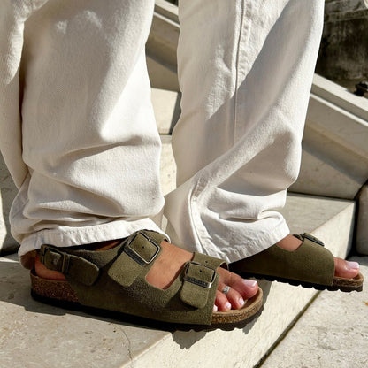 Inga™ | Tidløse sandaler i mykt semsket skinn
