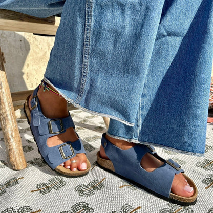 Inga™ | Tidløse sandaler i mykt semsket skinn