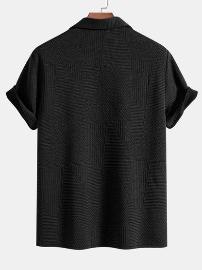 Morten™ | Geometrisk kortermet skjorte
