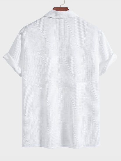 Morten™ | Geometrisk kortermet skjorte