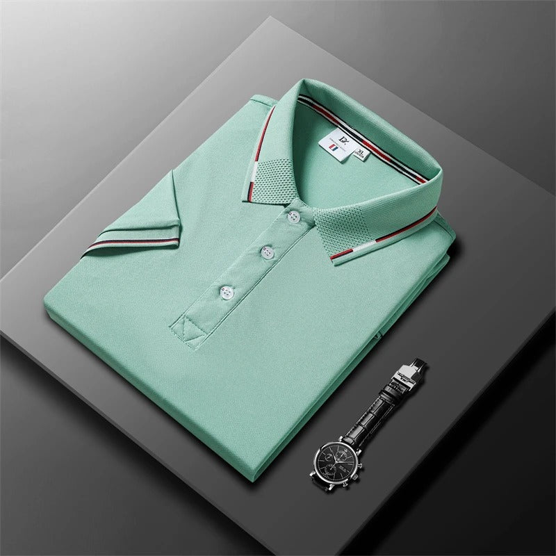Sverre™ | Stilrent poloshirt med kontraststriper & sporty touch