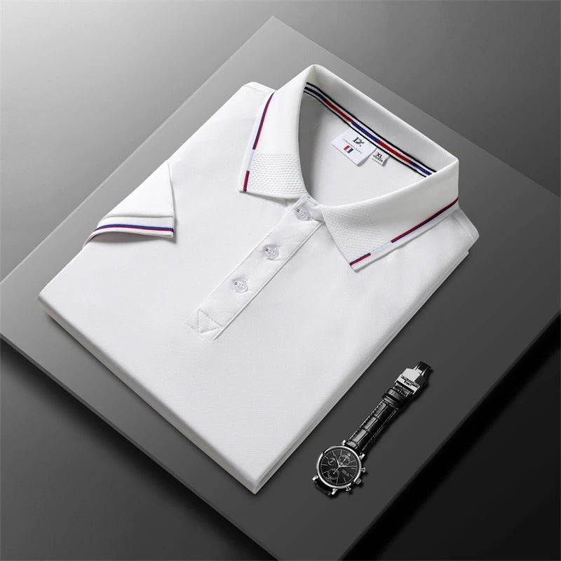 Sverre™ | Stilrent poloshirt med kontraststriper & sporty touch