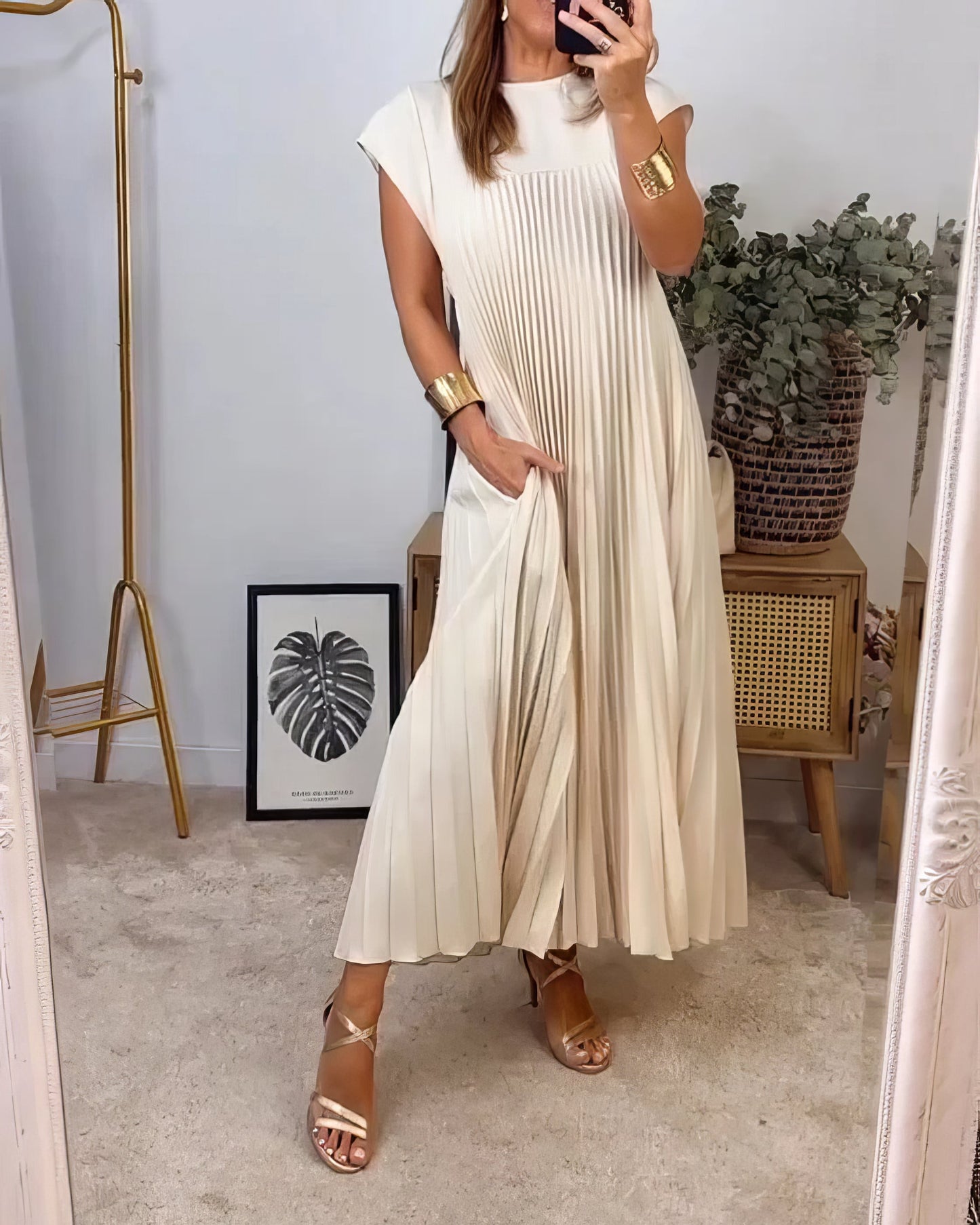 GracePlissé™ | Elegant plissert maxikjole